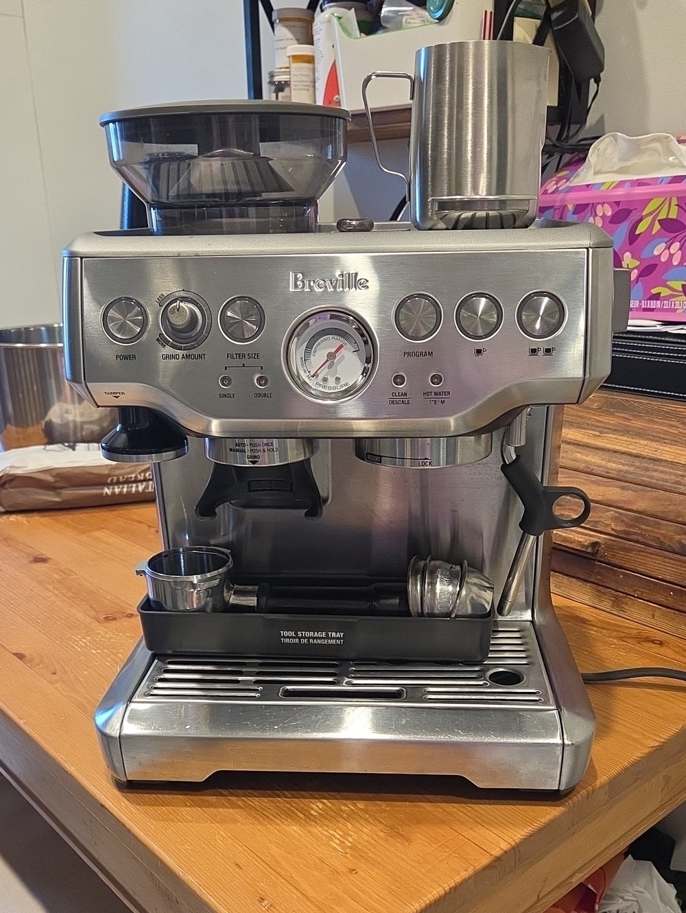 Breville Stainless Steel Espresso Machine - Silver Brushed Finish